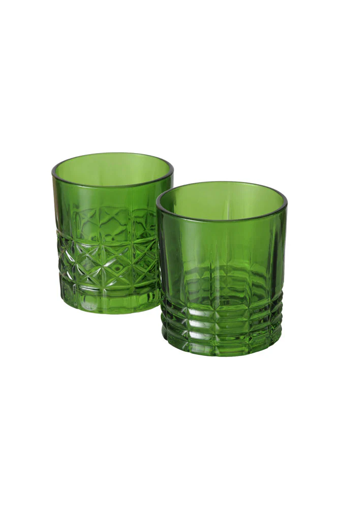Green Whiskey Embossed Glass - Available in Two Designs - Image 14