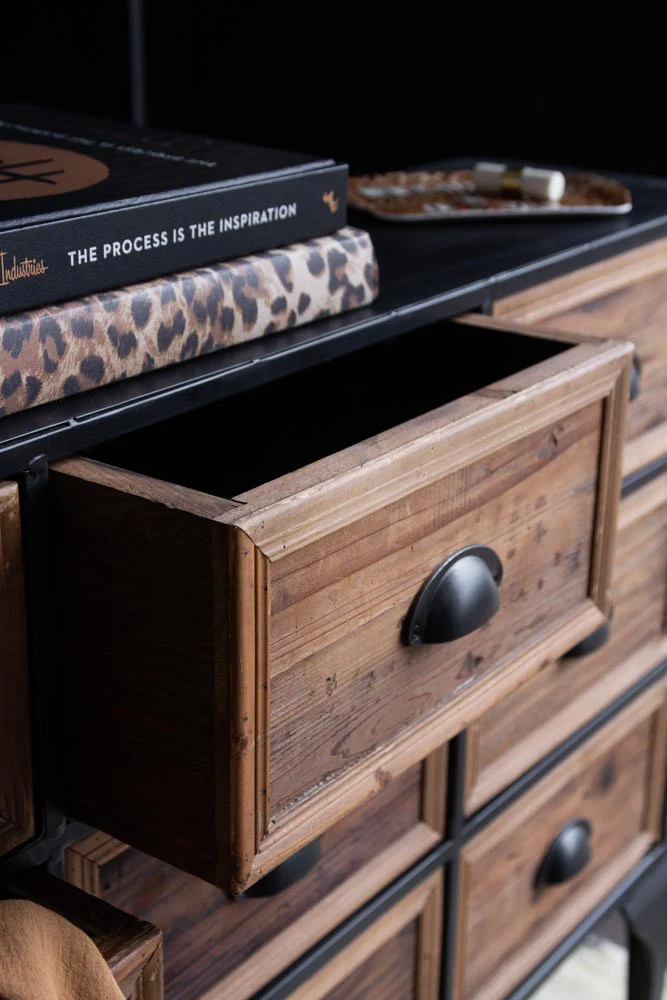 Haberdashery 12 Drawer Shop Counter With Glass Top - Image 3