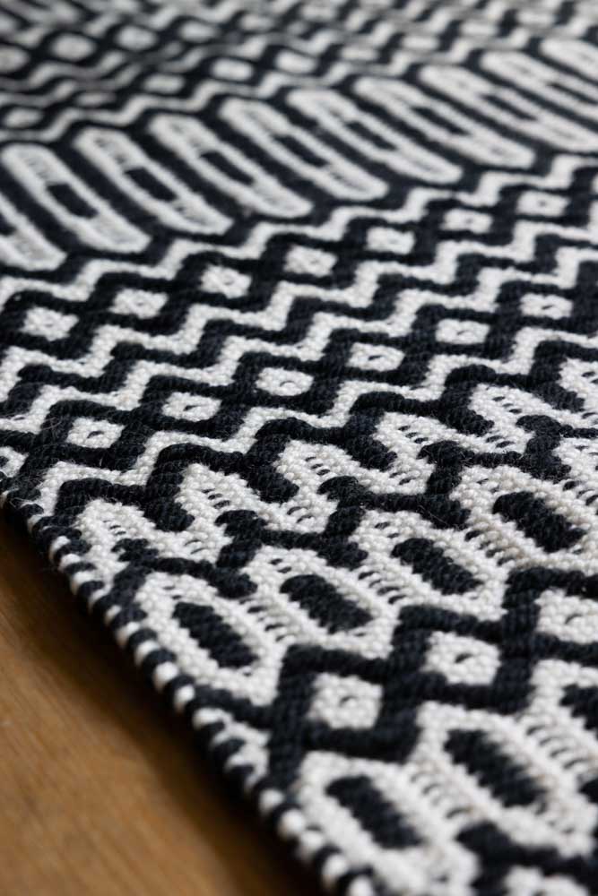 Halsey Monochrome Geometric Rug - 3 Sizes Available - Image 3