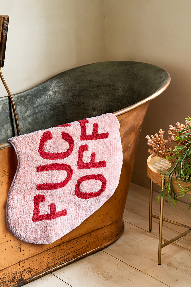 Heart Shape 'Fuck Off' Bathmat - Image 2