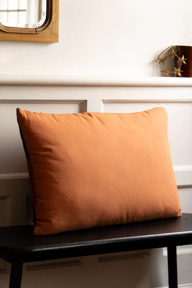 HKLIVING Coffee & Mocha Striped Velvet Cushion - Image 2