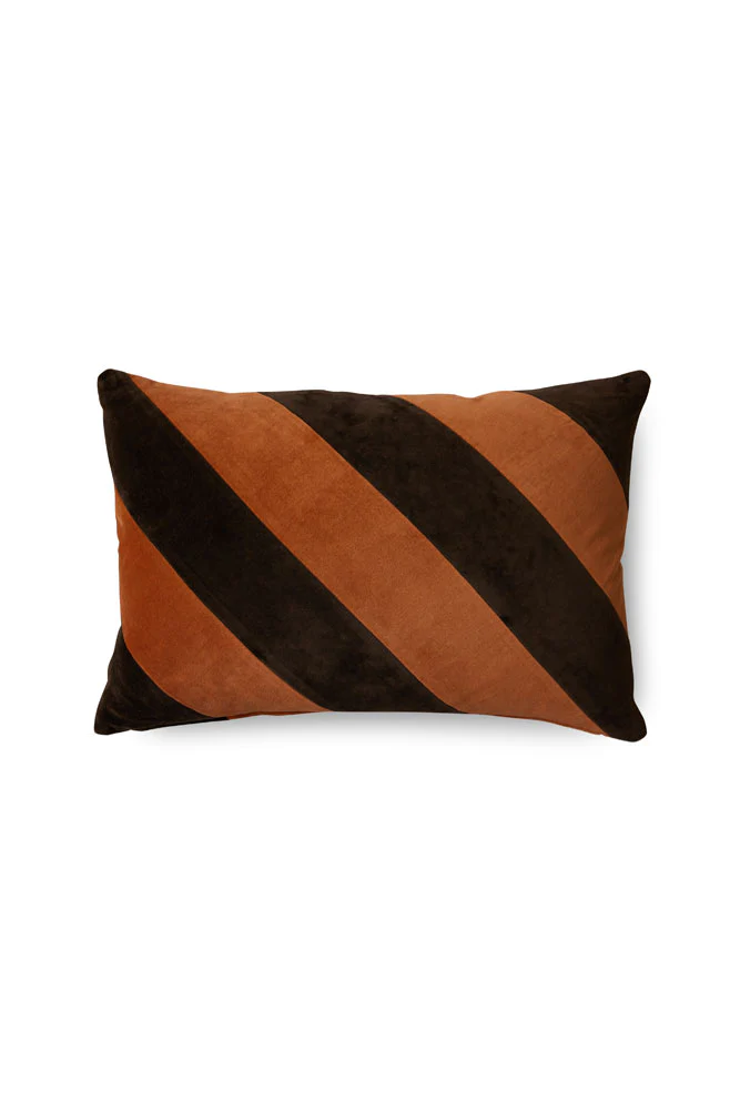 HKLIVING Coffee & Mocha Striped Velvet Cushion - Image 7