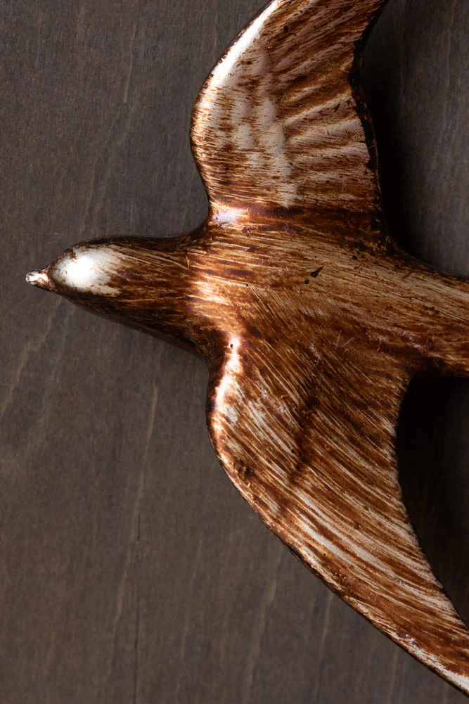 Large Antiqued Copper Swallow Wall Decoration - Image 5