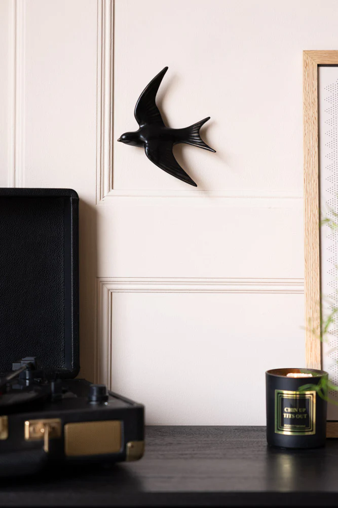 Large Black Swallow Wall Decoration - Image 4