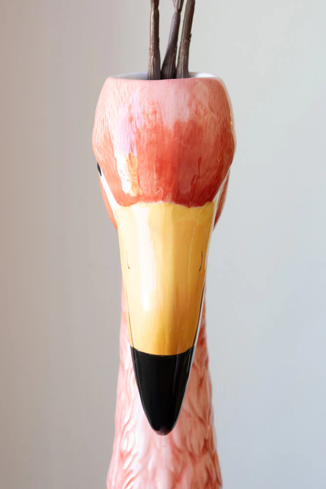 Large Blush Pink Flamingo Head Vase - Image 5