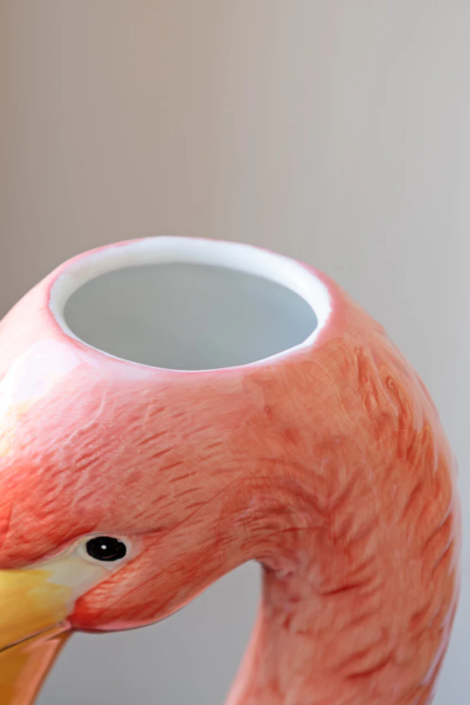 Large Blush Pink Flamingo Head Vase - Image 6