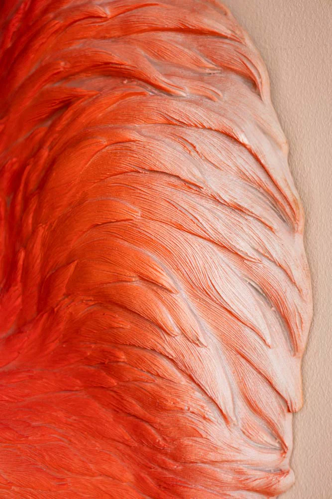 Large Faux Flamingo Head Wall Art - Image 5