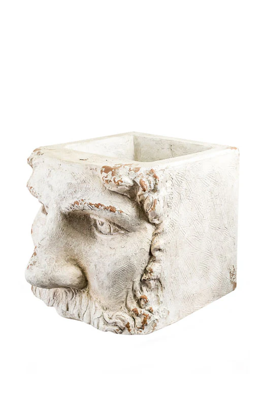 Large Rustic Stone Effect Classical Face Planter - Image 5