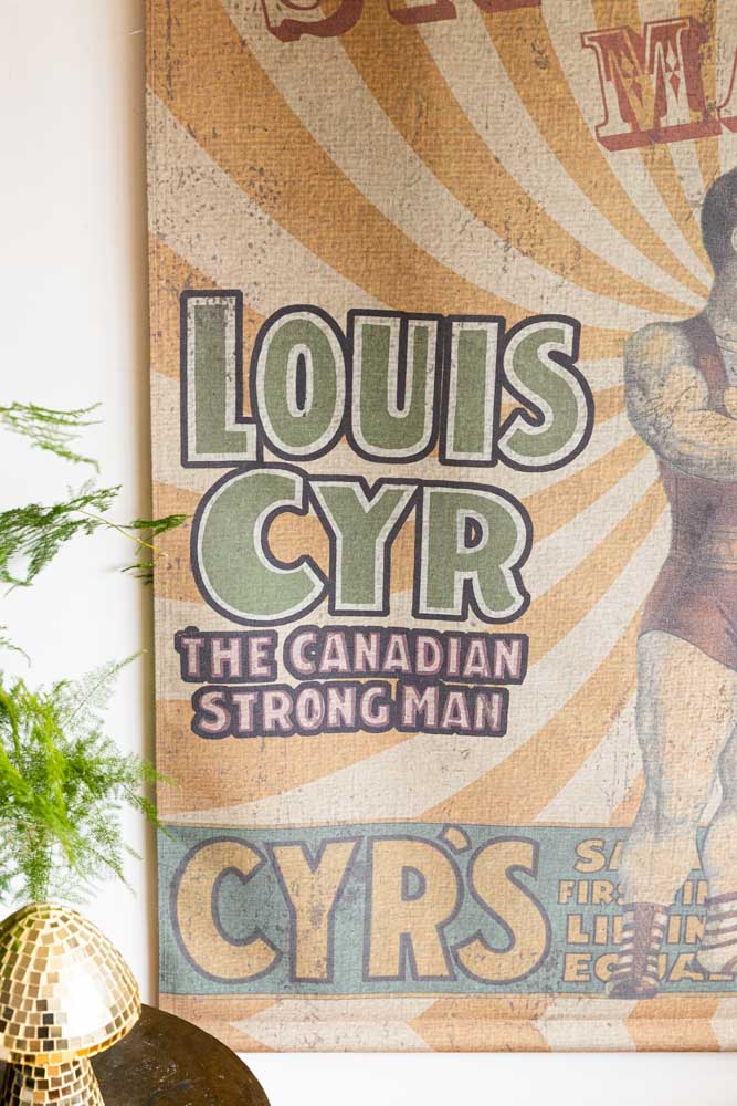 Large Vintage-Style World's Strongest Man Wall Art - Image 5