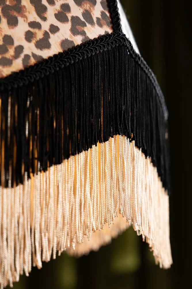 Leopard Love Print Double Tassel Edge Ceiling Light - SAMPLE - Image 5