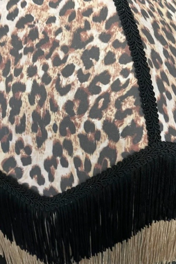 Leopard Love Print Double Tassel Edge Ceiling Light - SAMPLE - Image 7