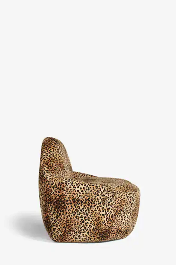 Leopard Print Velvet Lips Sofa - Image 5