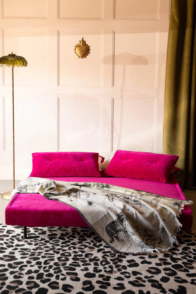 Mabel Large 2 Seater Sofa Bed in Luxe Needlecord Velvet Harry's Pink - Image 2