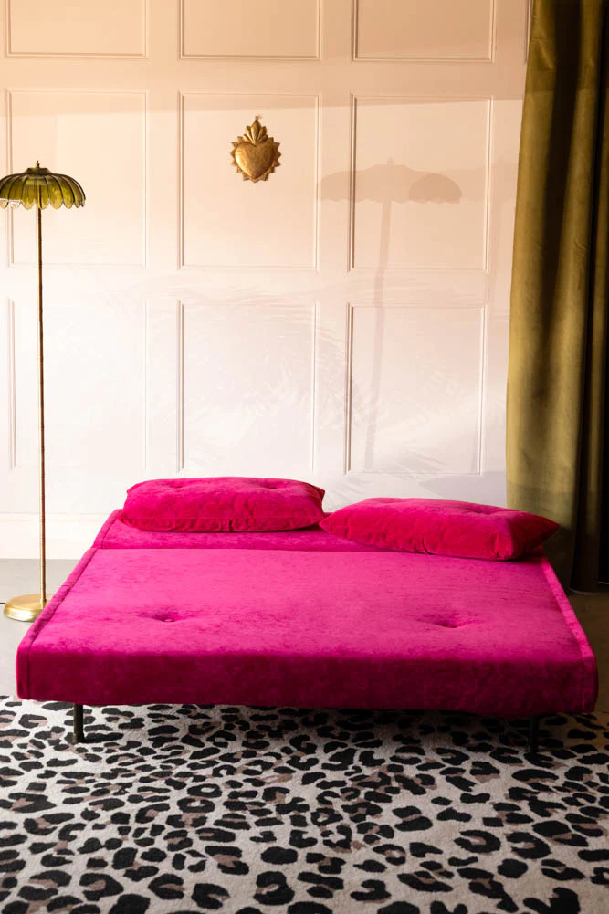 Mabel Large 2 Seater Sofa Bed in Luxe Needlecord Velvet Harry's Pink - Image 3