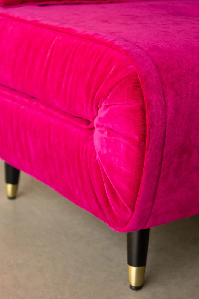 Mabel Large 2 Seater Sofa Bed in Luxe Needlecord Velvet Harry's Pink - Image 5
