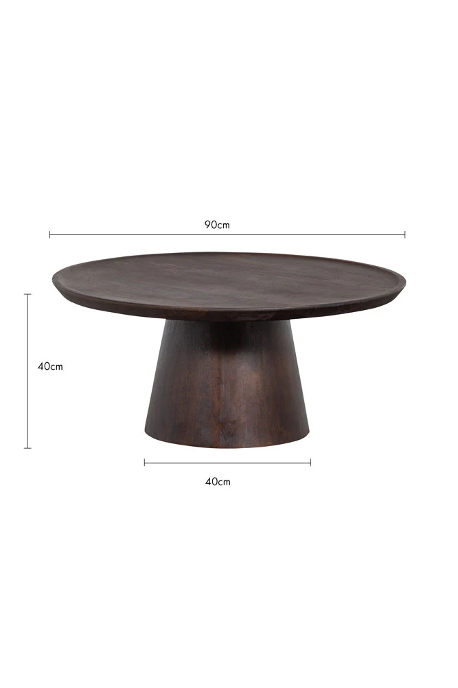 Mango Wood Coffee Table In Walnut - Image 7