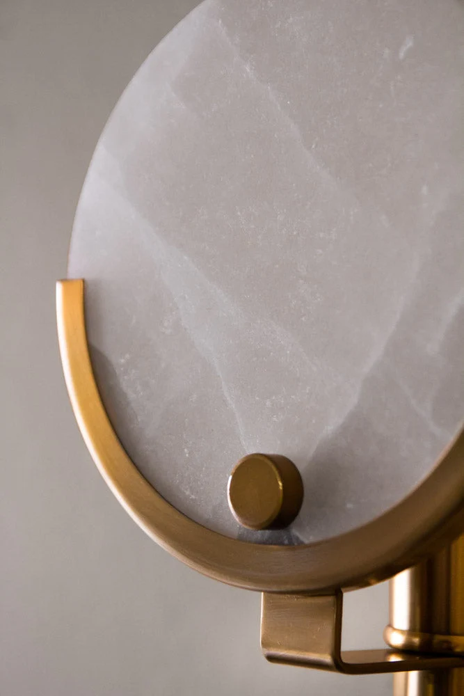 Marble Disc & Brass Wall Light - Image 6