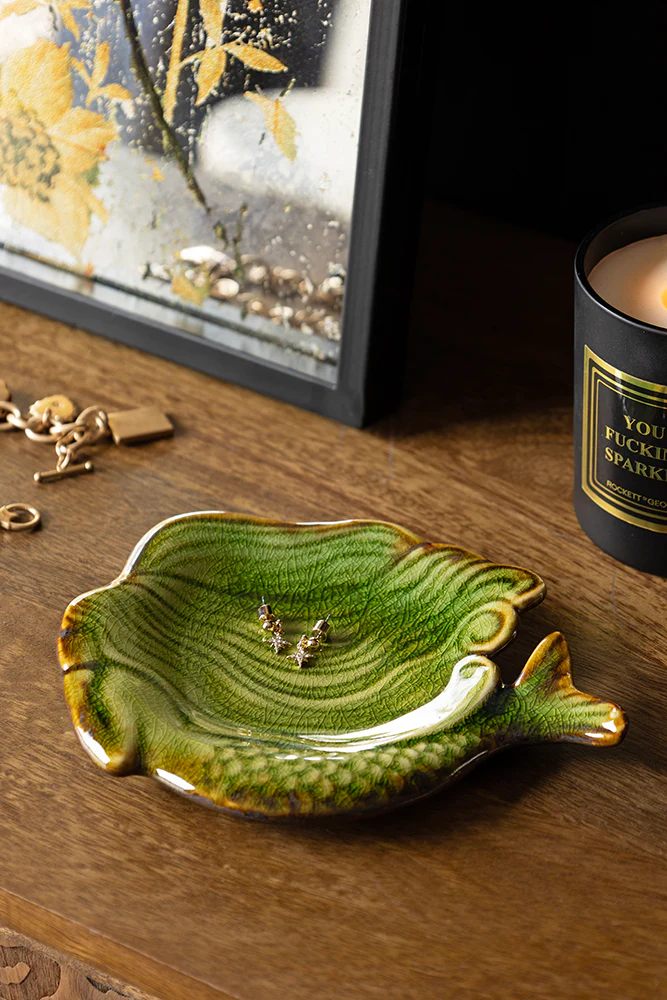 Mermaid Trinket Dish in Green
