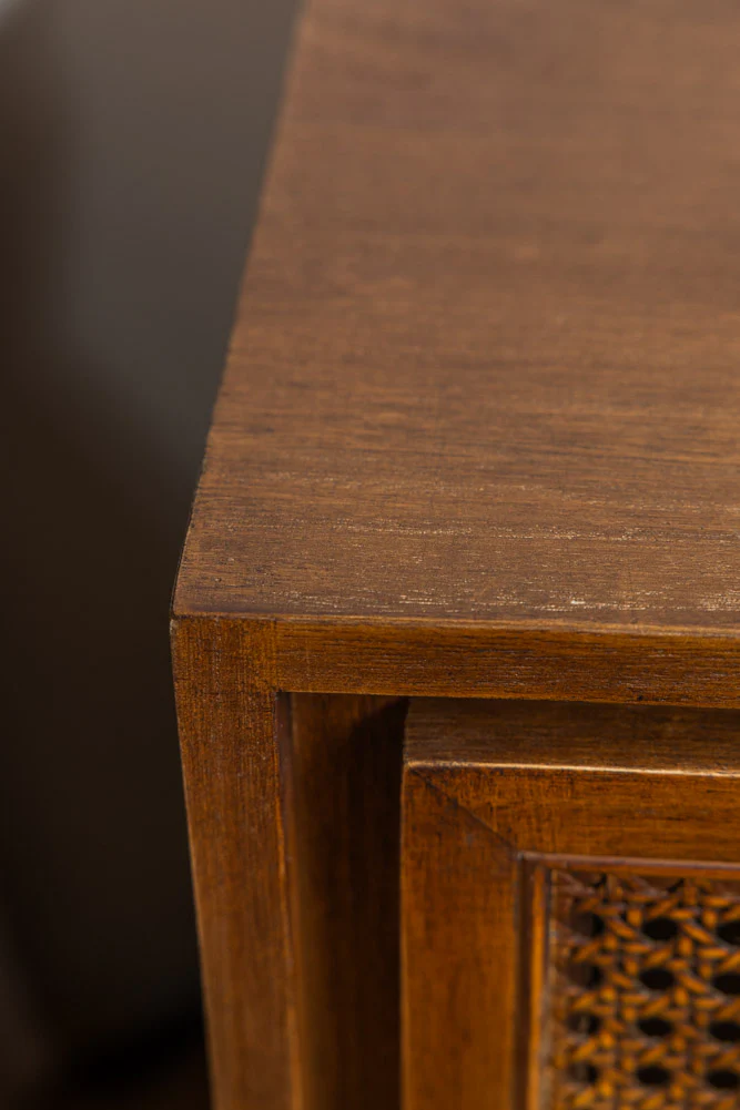 Mid-Century Rattan Bedside Table - Image 6