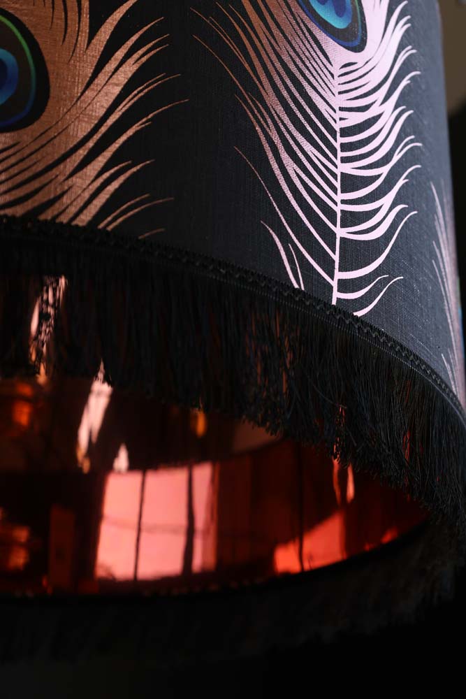 Mind The Gap Peacock Feather Lamp Shade - 3 Sizes Available - Image 5