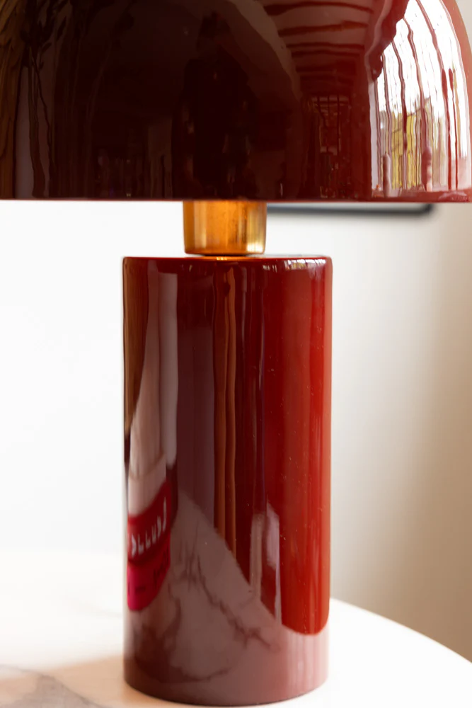Modern Rosso Red Table Lamp - Image 3