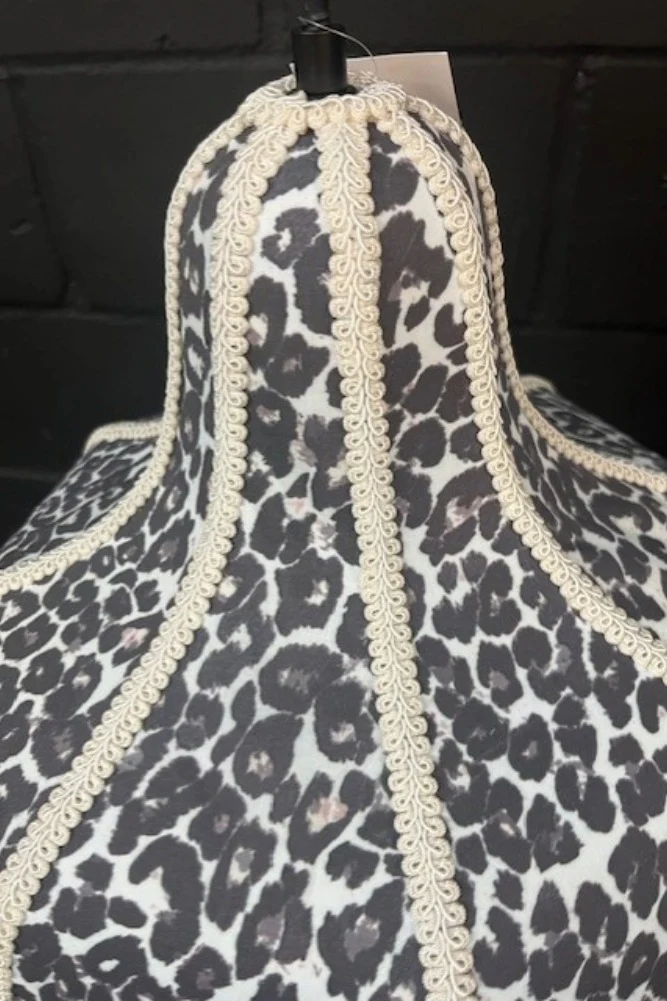 Monochrome Leopard Print Tassel Edge Ceiling Light - SECONDS - Image 3