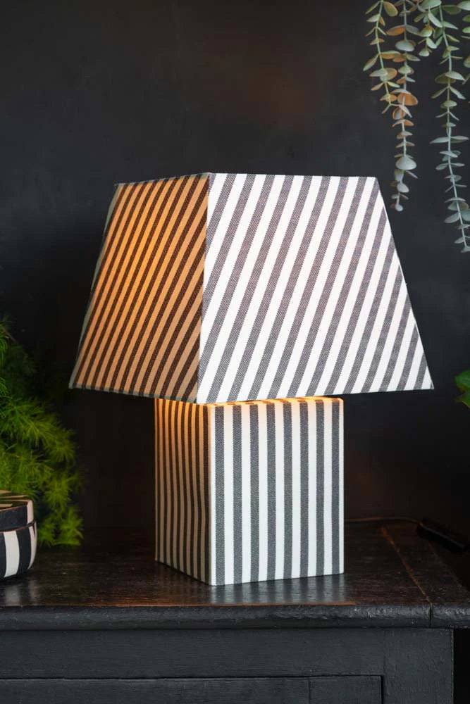 Monochrome Stripe Table Lamp