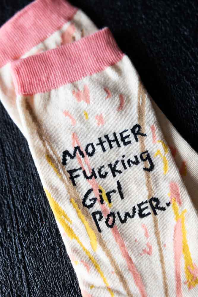Mother Fucking Girl Power Womens Crew Socks - Image 2