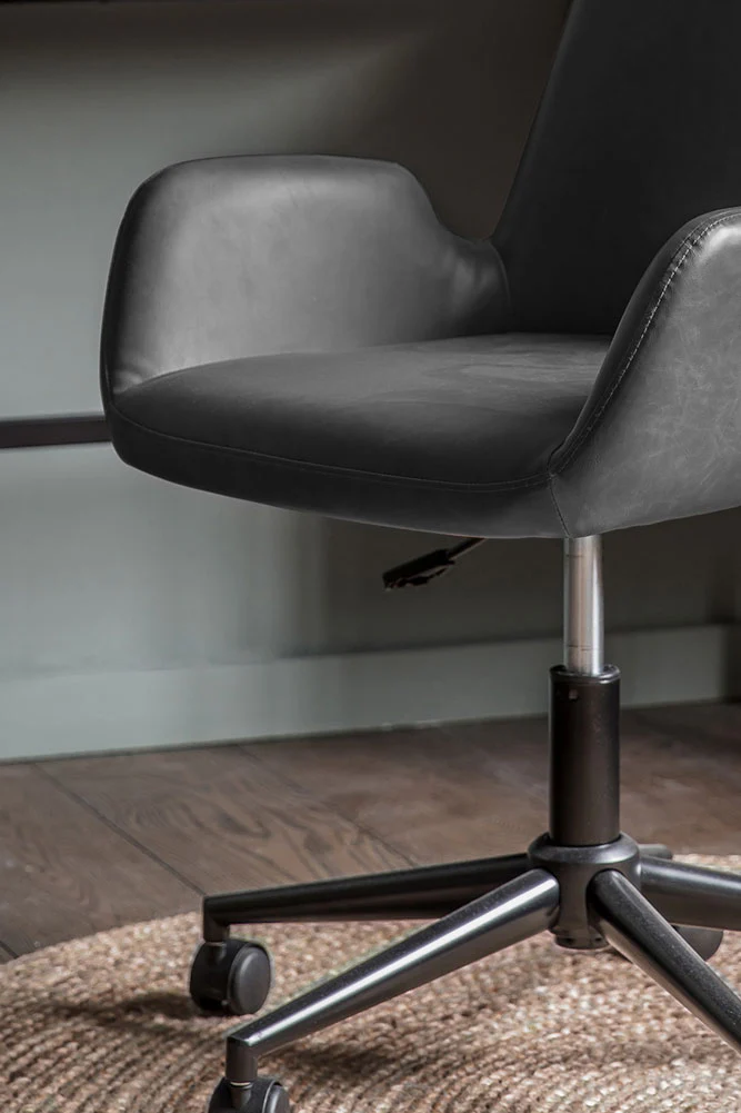 Moulded Swivel Chair Charcoal - Image 2