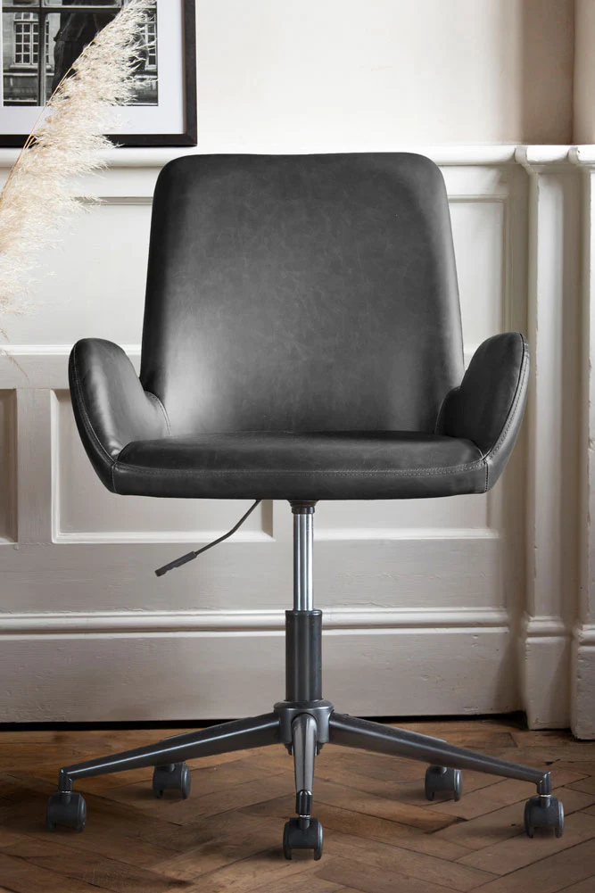 Moulded Swivel Chair Charcoal - Image 3