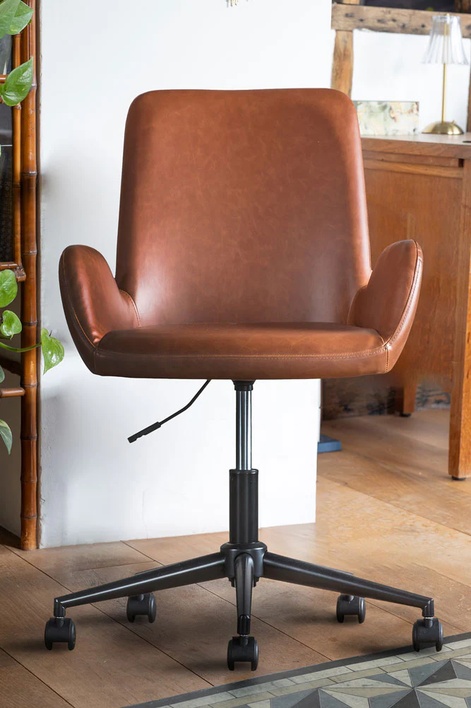 Moulded Swivel Chair Mocha - Image 3