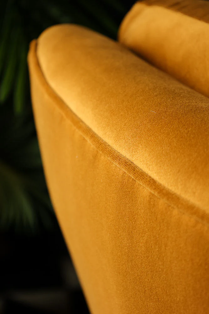 Mustard Velvet Swivel Chair - Image 7