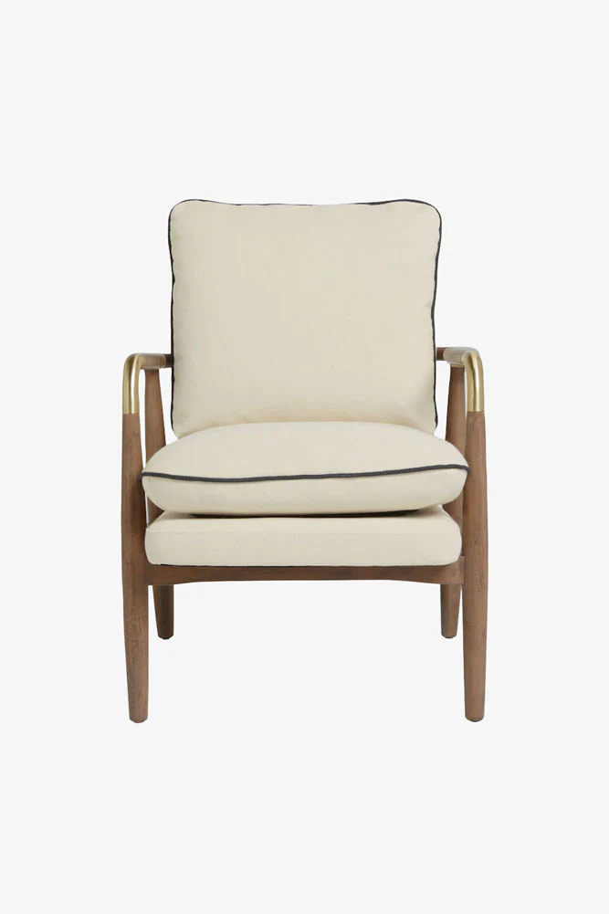 Natural & Black Piping Signature Accent Chair - Image 6