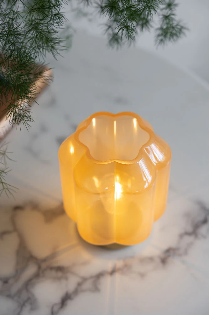 Orange & Gold Battery Powered Table Lamp - Image 6