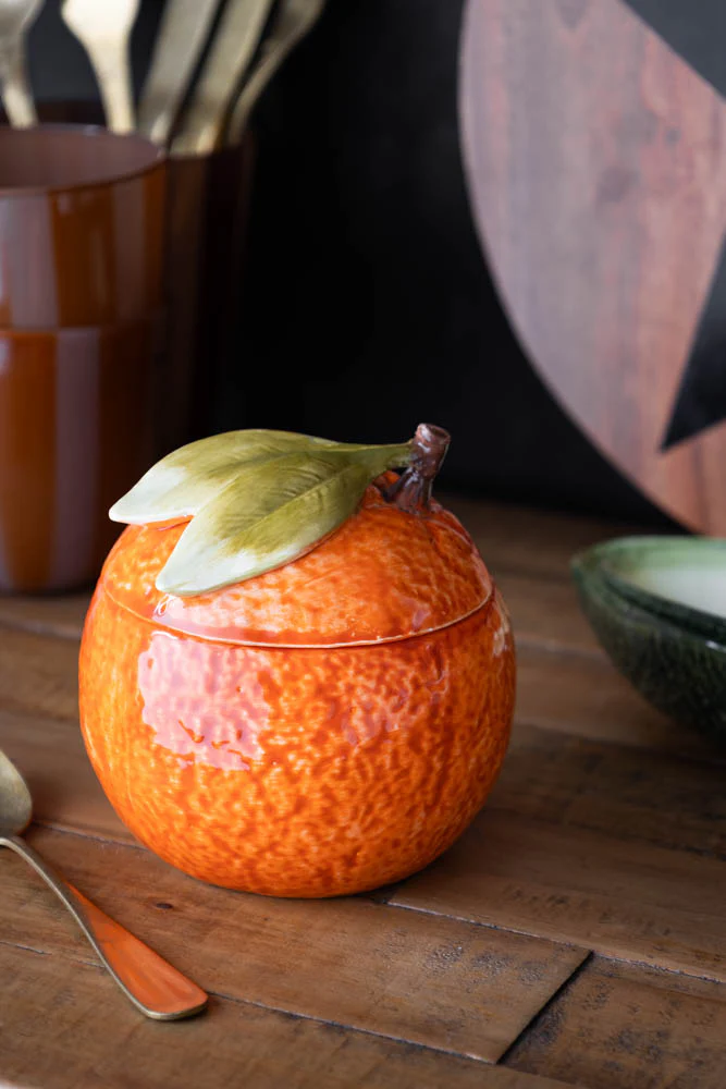 Orange Storage Jar