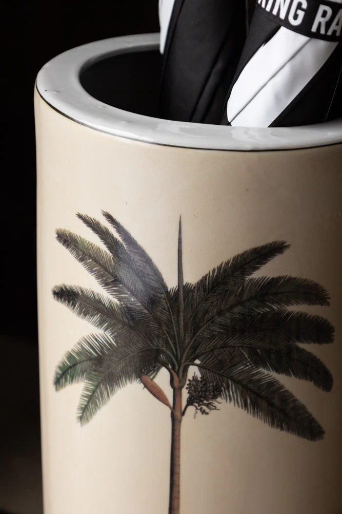 Palm Tree, Royal Seal Inspired Printed Umbrella Stand - Image 3