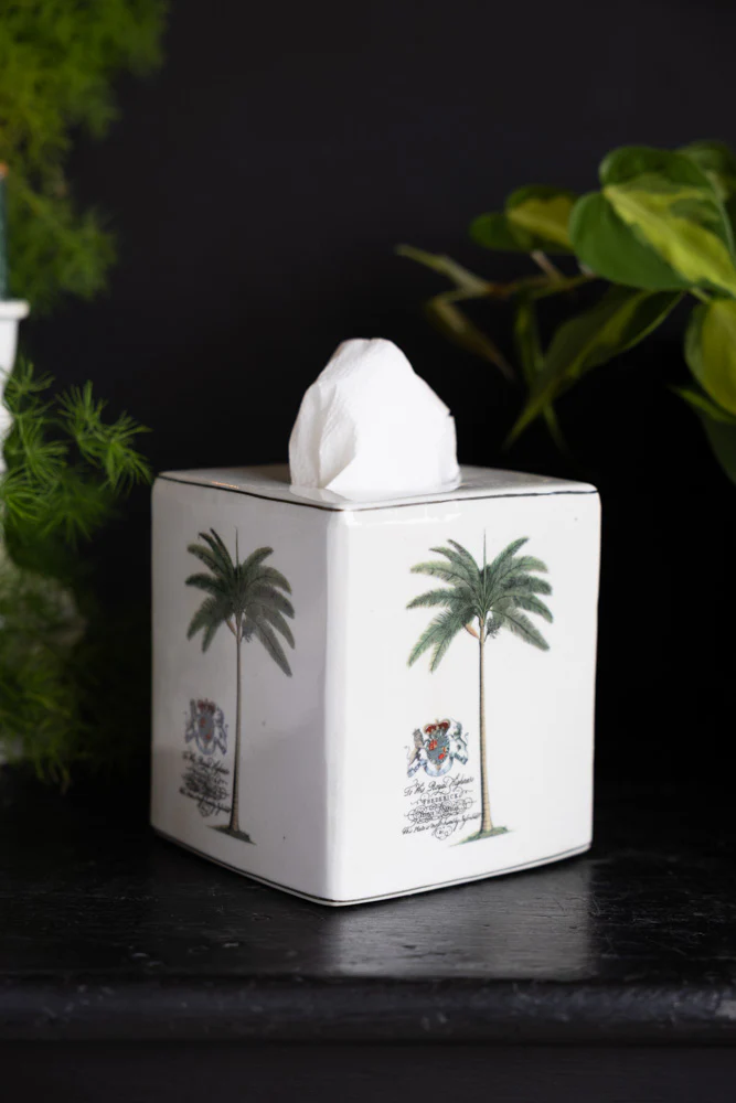 Palm Tree Tissue Box