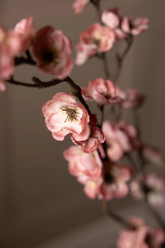 Pretty Faux Cherry Blossom Stem in Pale Pink - Image 2