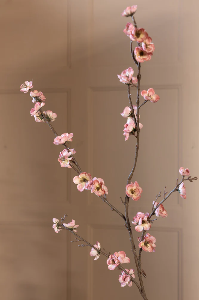 Pretty Faux Cherry Blossom Stem in Pale Pink - Image 6