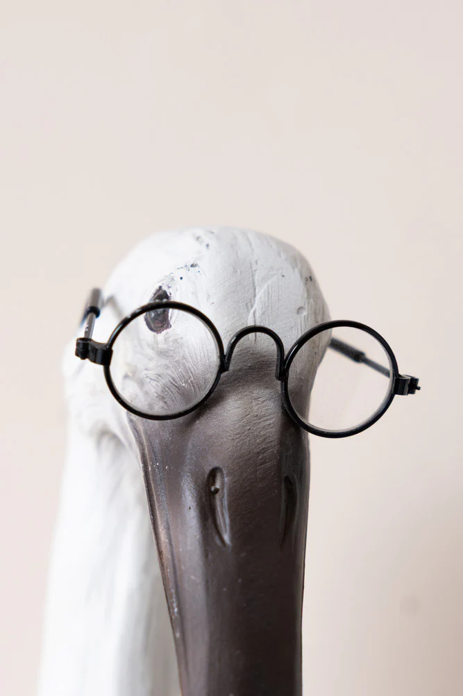 Sharon The Quirky Bird With Spectacles & Bow Tie Wall Art - Image 2
