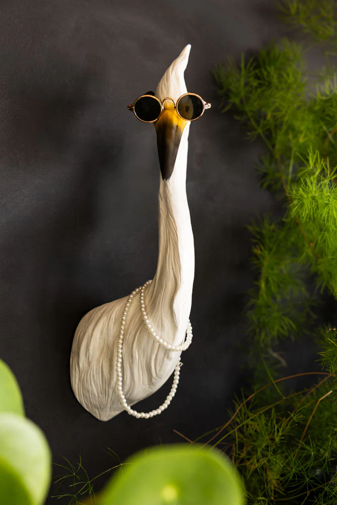 Ozzy The Quirky Bird With Sunglasses & Necklace Wall Art - Image 2