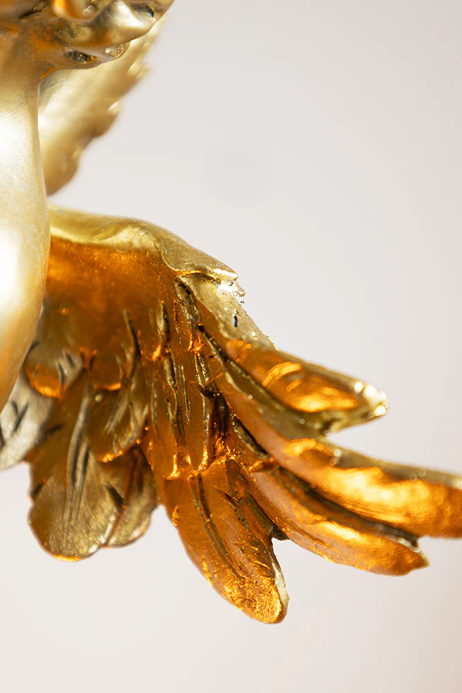 Quirky Gold Cherub Ceiling Pendant Light - Image 4
