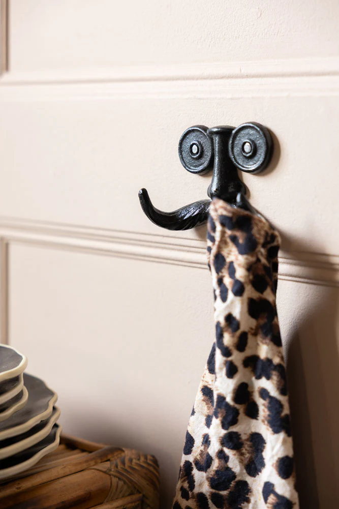 Quirky Moustache Cast Iron Coat Hook - Image 2