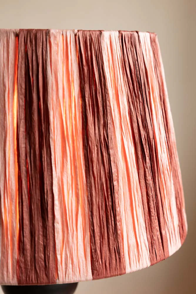 Raffia Pink & Red Stripe Easyfit Lampshade - Image 6
