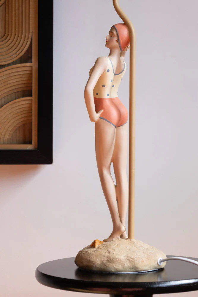 Retro-Style Bather Table Lamp with Globe - Image 6
