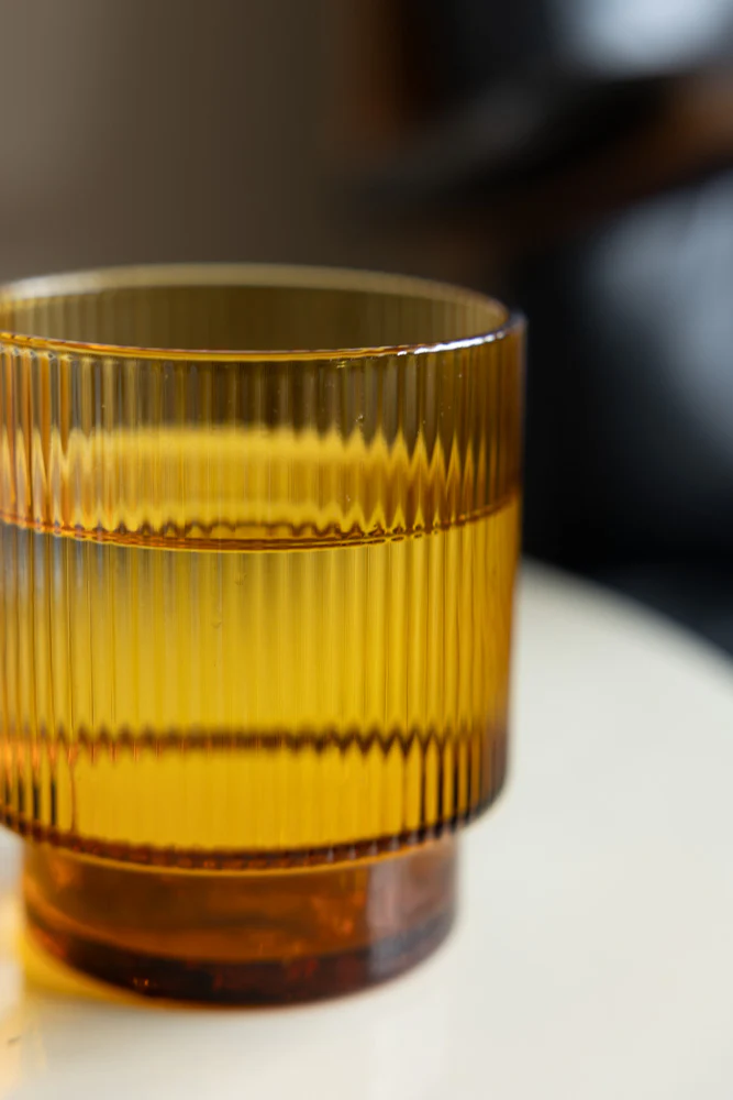 Ribbed Amber Glass Carafe & Tumbler - Available in Two Options - Image 10