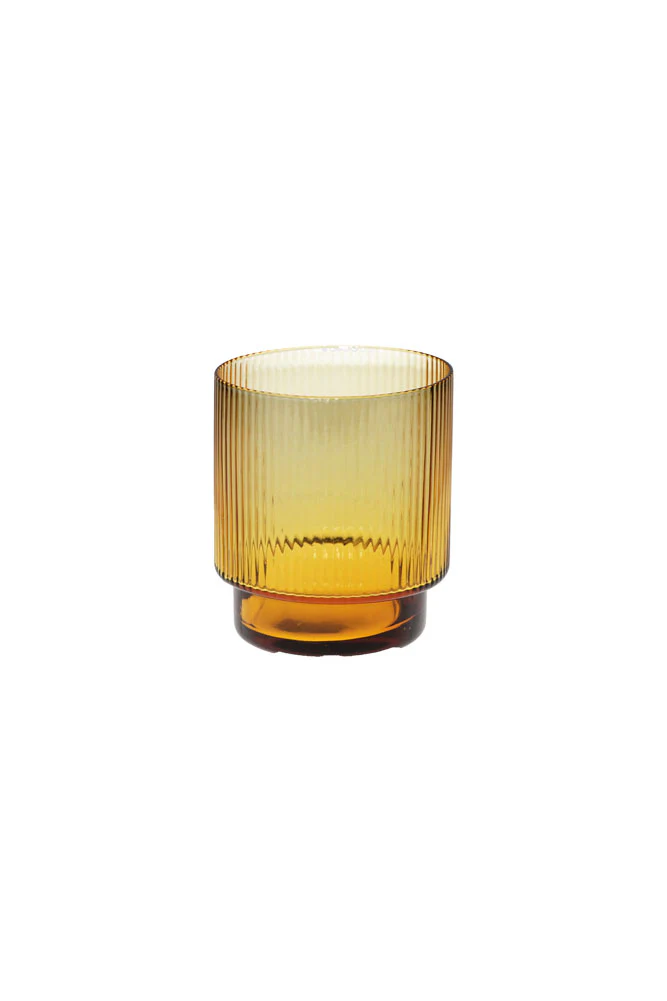 Ribbed Amber Glass Carafe & Tumbler - Available in Two Options - Image 13