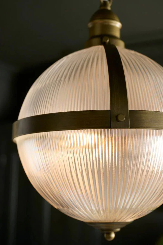Ribbed Boulevard Orb Indoor/Outdoor Ceiling Light - SECONDS - Image 4