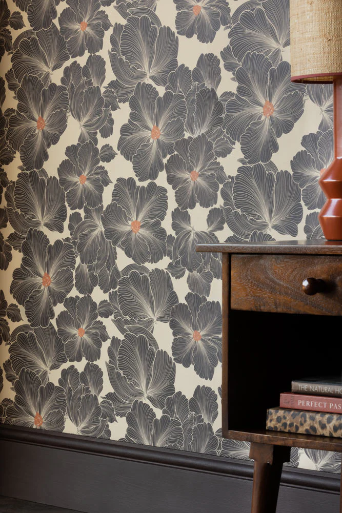 Rockett St George Bohemian Bloom Graphite Wallpaper - Image 11