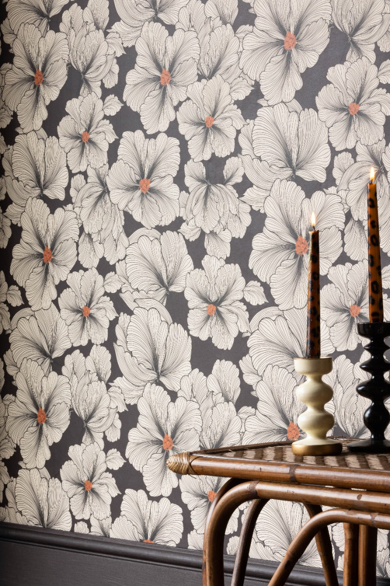 Rockett St George Bohemian Bloom Monochrome Wallpaper - Image 9